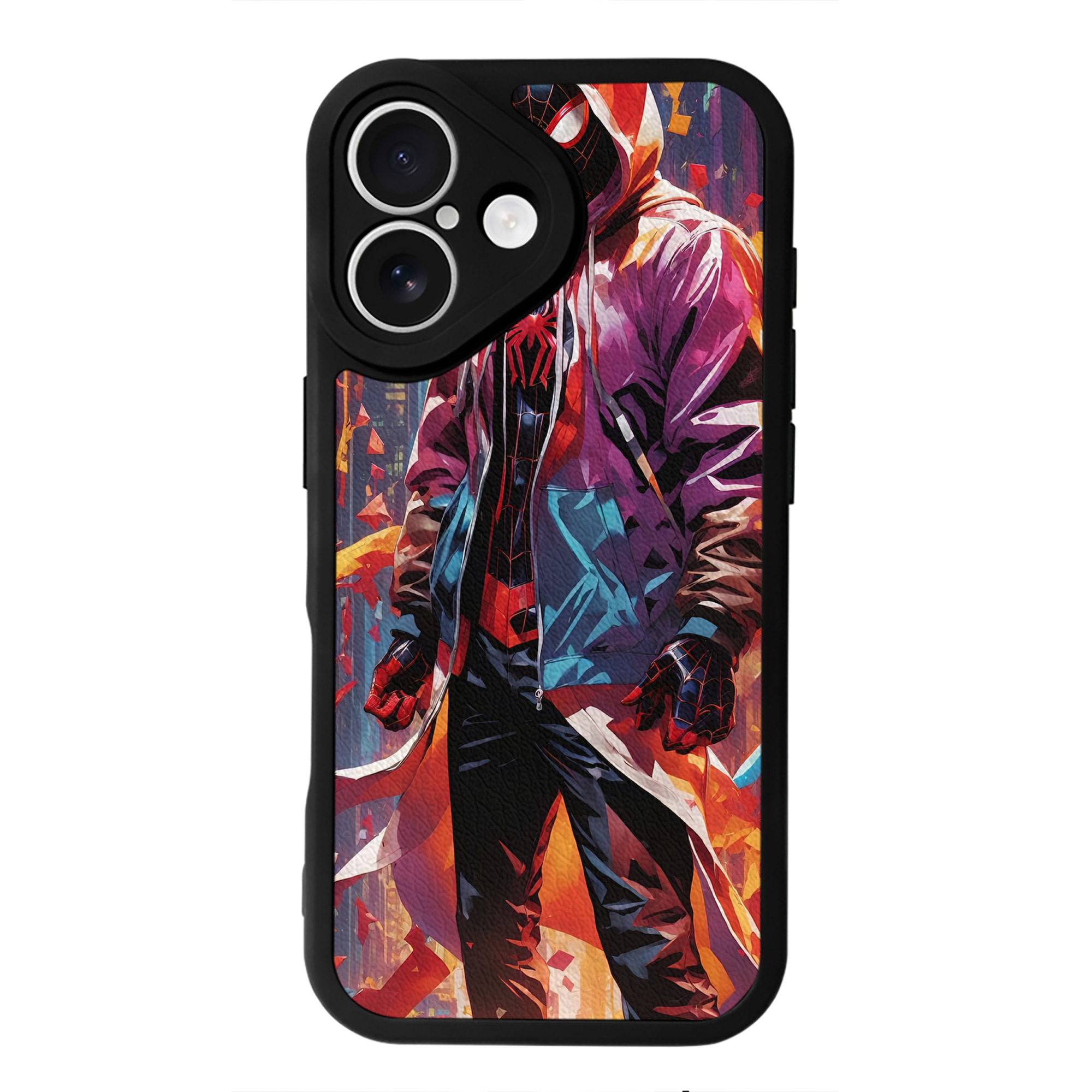（画像用） Spider Man スパイダーマン 【iPhone 16シリーズ対応】シリコンスマホケース（レザー調） 材質：シリコン